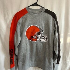 STARTER Gray and Orange Crewneck Sweater